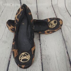 Guess - Leopard Print Ballet Flats 7.5 shoes flaw